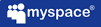 A logo button for Myspace